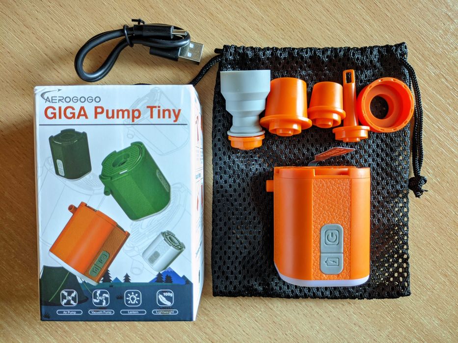 GIGA PUMP TINY Гарантія Туристичний електричний міні насос і ліхтар
