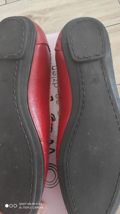 Czerwone baleriny, buty dla dziewczynki Wojtyłko rozm.36