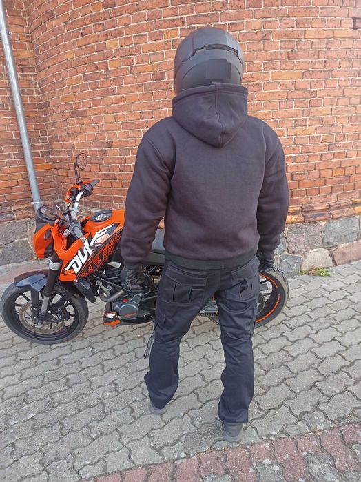Bluza Motocyklowa Nowość Hit Czarna Bluzka Męska na Motor Ochraniacze