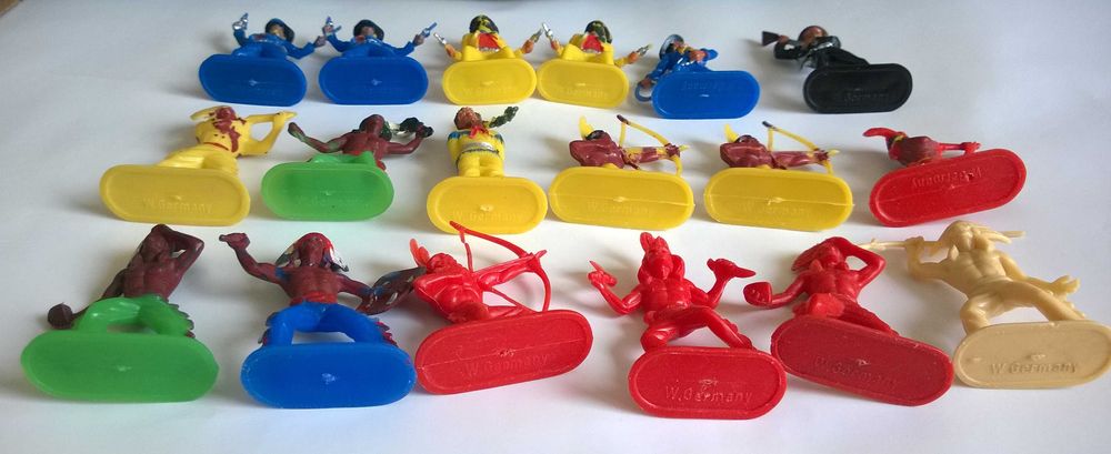 Figurki Żołnierzyki Indianie Kowboje West Germany