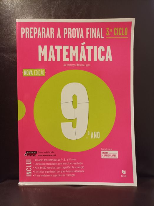 Livro de preparação para prova final matemática 9°ano