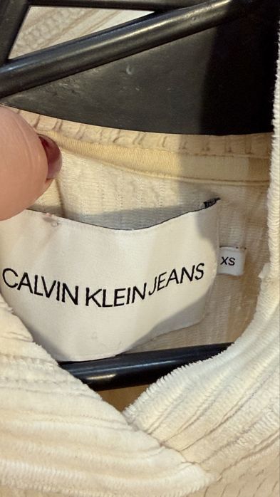 Худи calvin klein xs велюровое