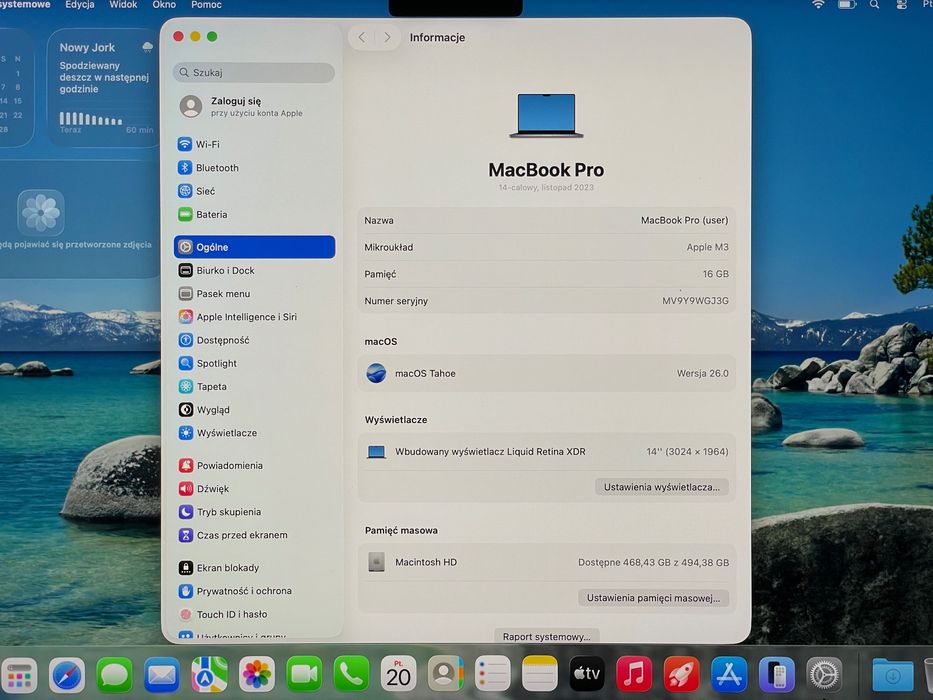 2023 MacBook Pro A2918 14" M3 16GB 512 GB
