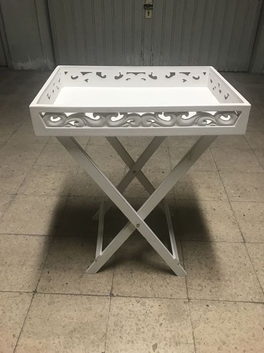 Mesa apoio branca vintage