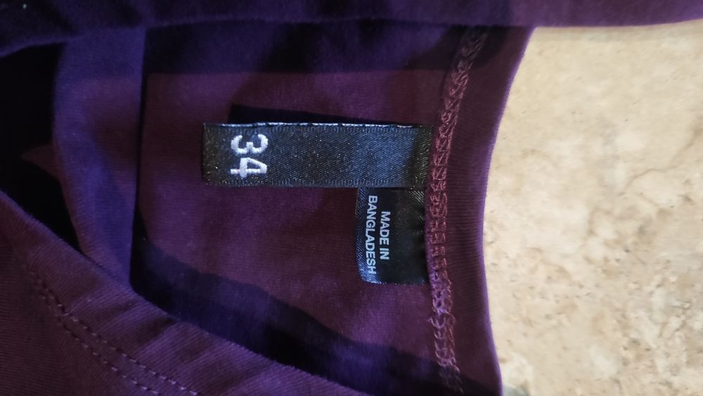 Sukienka mini fioletowa 34 H&M XS