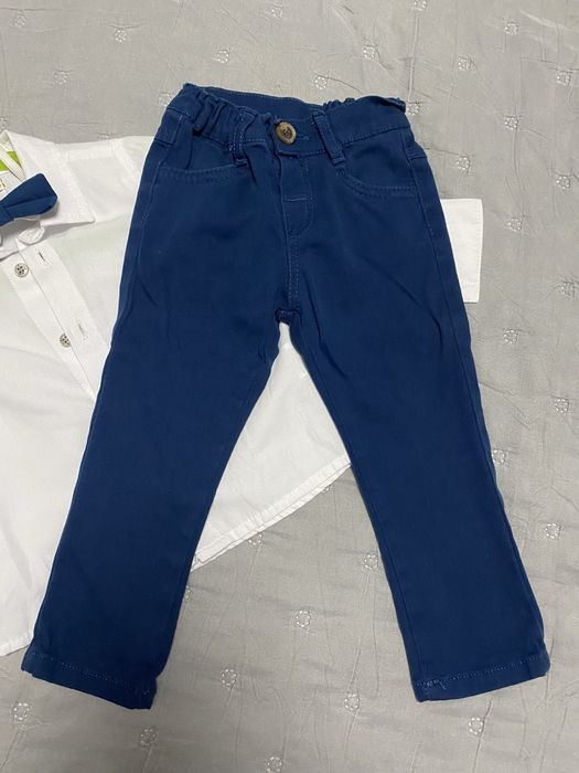 Marynarka spodnie koszula muszka Pollito r. 92, 2-3 lat