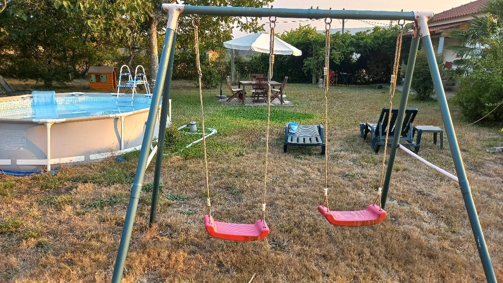 Baloiço duplo de jardim ferro
