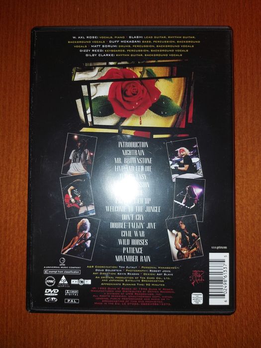 DVD Guns N´ Roses Use Your Ilusion I World Tour 1992 Tokyo (COMO NOVO)