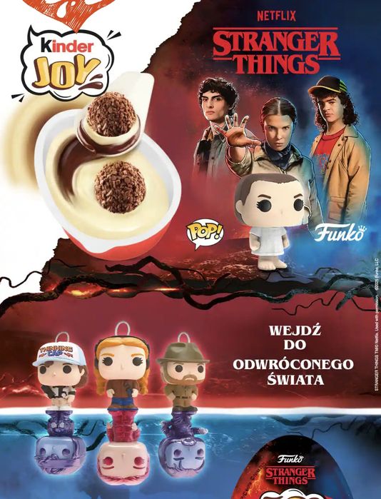 Stranger Things Kinder joy figurki Funko Pop