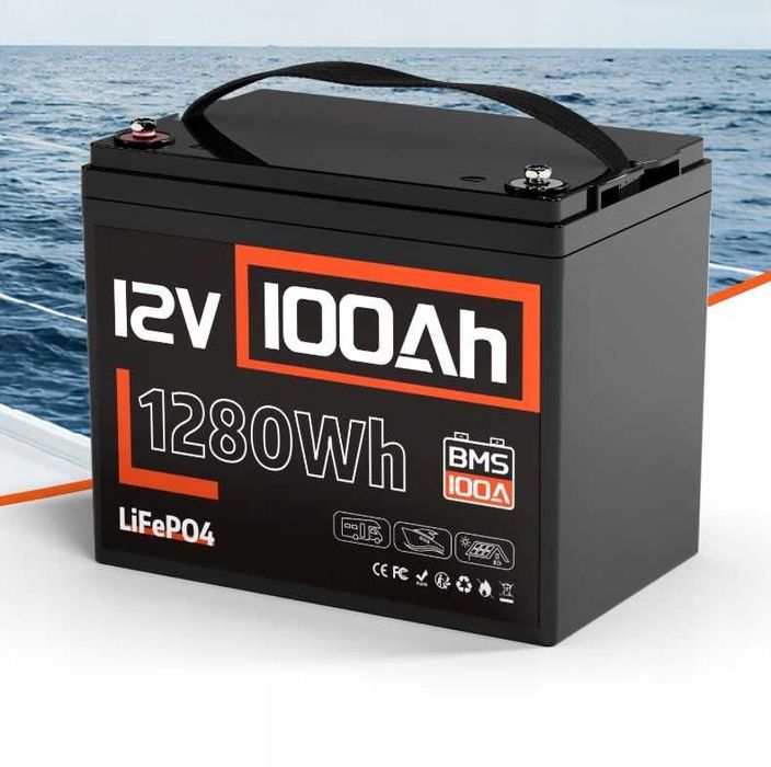 Аккумулятор LifePo4 12V 100 Ah (1280Wh) батарея (Польша)