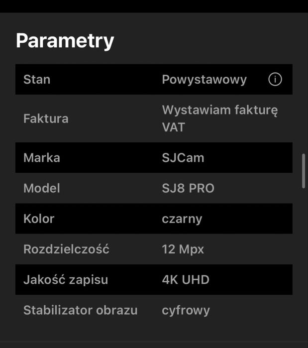 Kamerka sportowa sjcam sj8pro