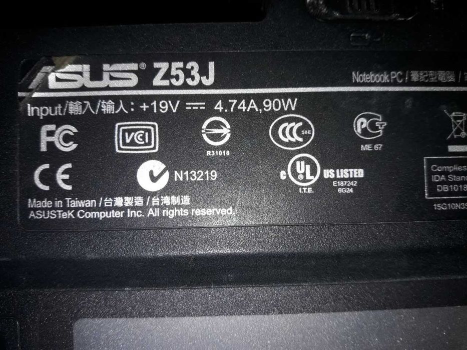 Ноутбук Asus z53J