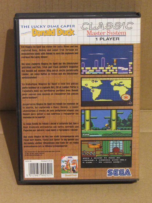 Jogo Sega Master System The Lucky Dime Caper completo