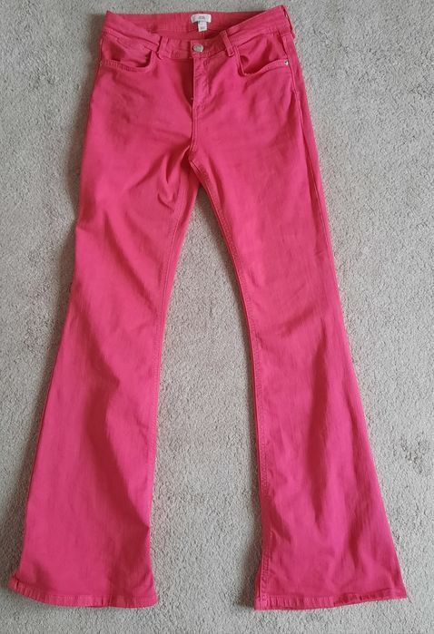 Dzwony river island dzwony różowe jeansy szerokie