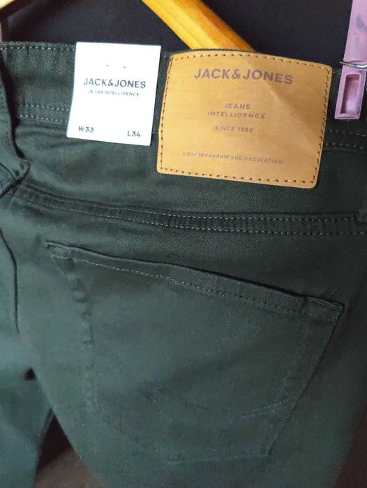 Джинсы (chino Jack&jones Glenn Дания w33 stretch dark green.