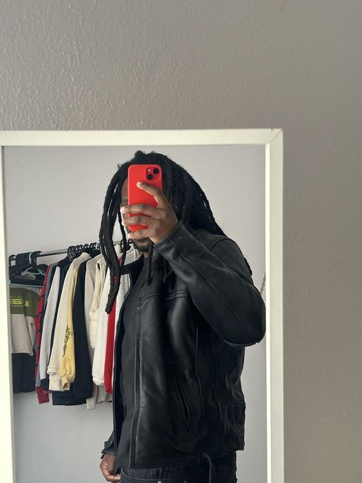 Casaco de pele para mota