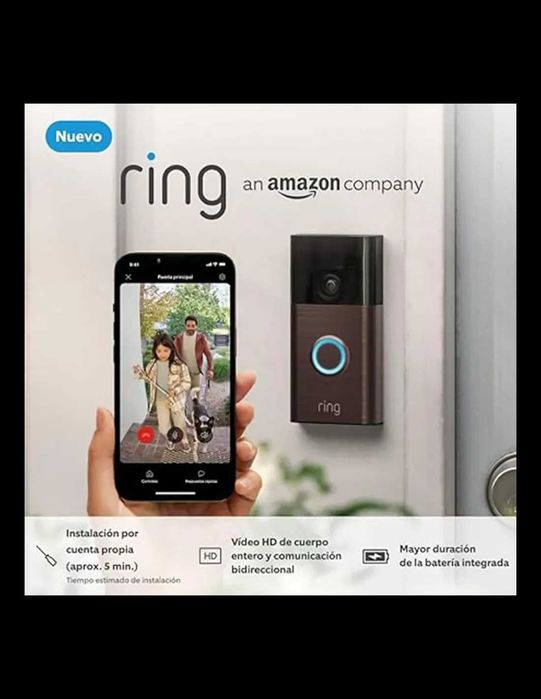 Campainha Inteligente Amazon Ring Video Doorbell 2024 com bateria (Bronze)