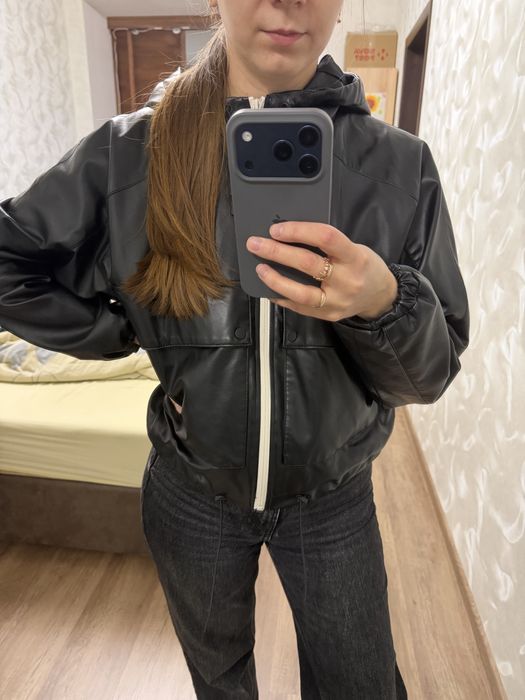 Куртка Pull bear еко шкіра оверсайз