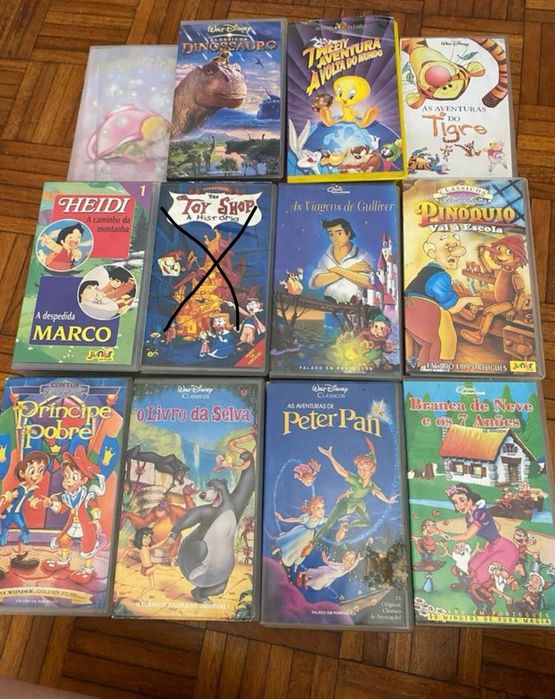Conjunto de 23 filmes VHS