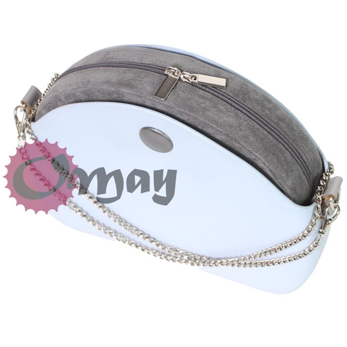 Szary Welur organizer do OBAG MOON LIGHT elegancki 2 kieszenie OMAY