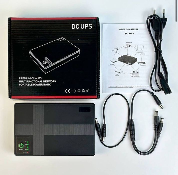 Mini-UPS DC1018P для роутера 12V/9V/5V 10400mAh чорний
