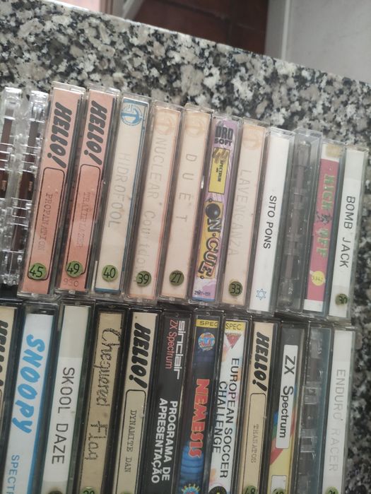 Lote de 45 K7s para Spectrum 48k e 128k