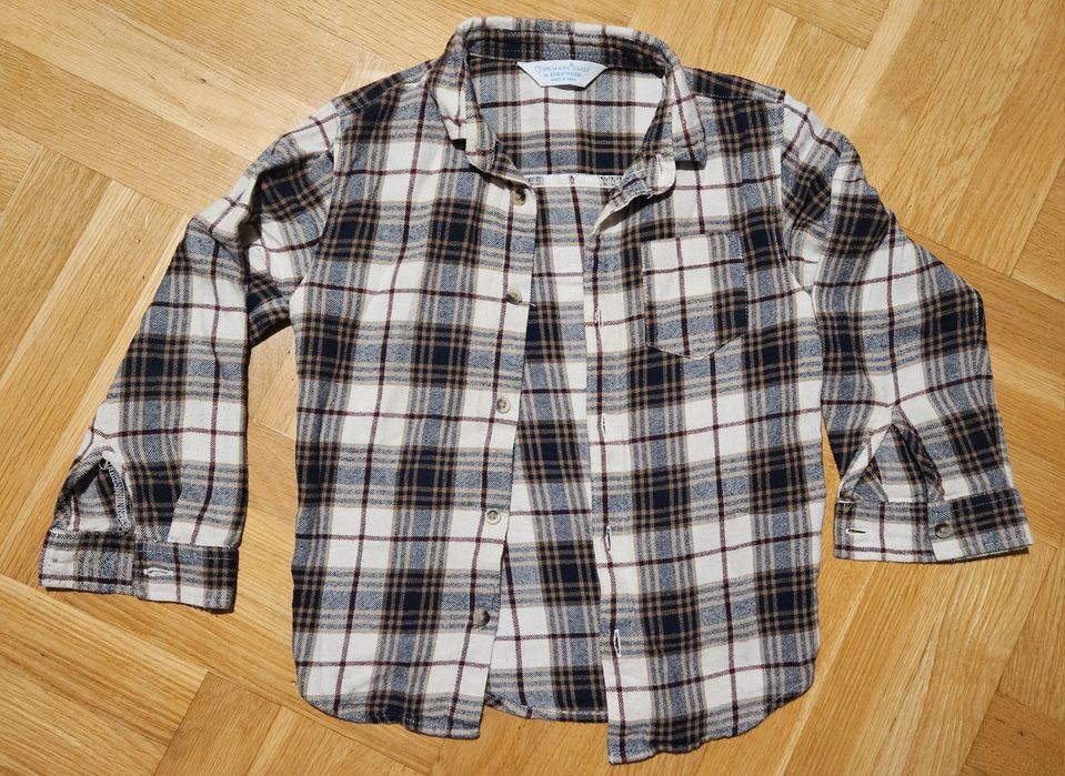 Koszula brązowa w kratę Primark 110