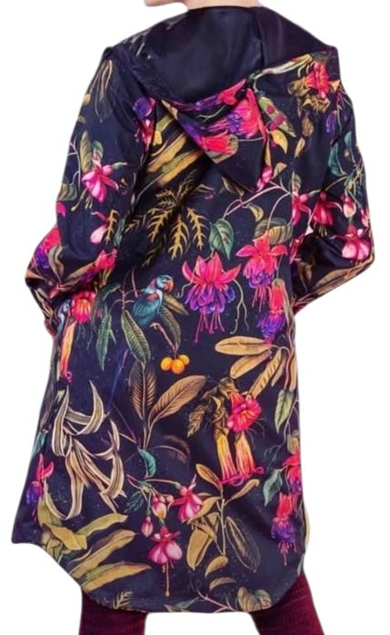 DZIEŃDOBRY parka Softshell z kapturem Frida S sztormiak  print botanic