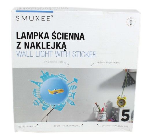 Lampka ścienna z naklejką SAMOLOT