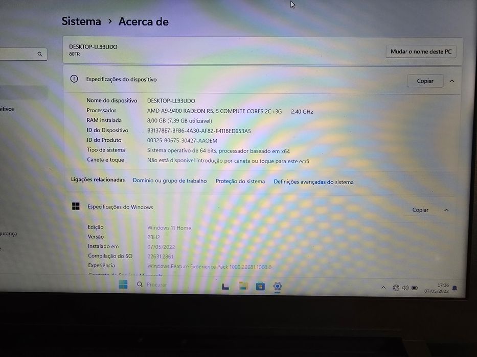 PC Portátil Lenovo