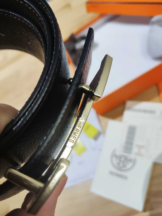 Męski Damski pasek firmowy Hermeses skóra naturalna od reki
