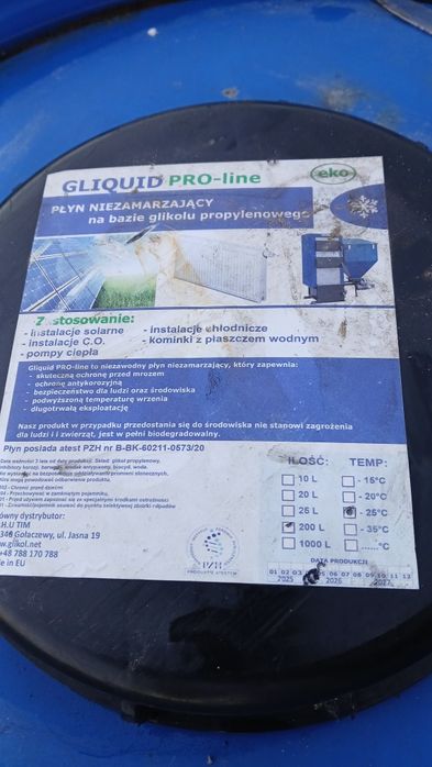 Glikol -25 stopni.