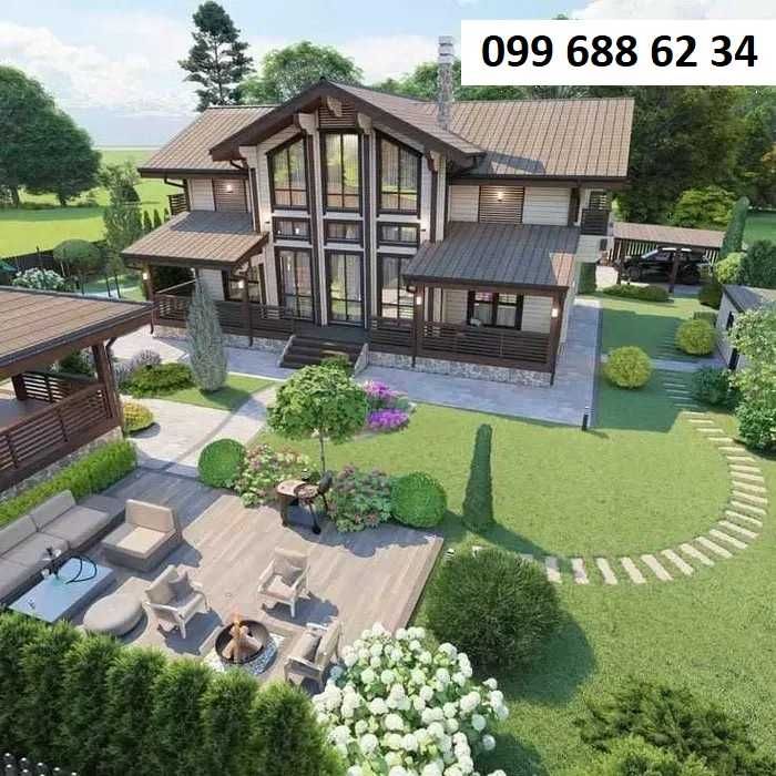 Ландшафтний дизайн, озеленення, квітники, садовник