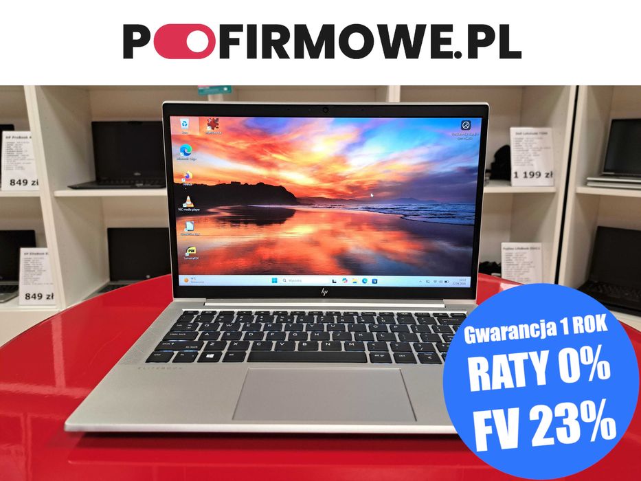 A-Klasa Lekki 13" Laptop HP Elitebook 830 G7 i5-10310u 8GB/256SSD FullHD LTE Win11 HDMI Kamera Gwarancja 12 miesięcy