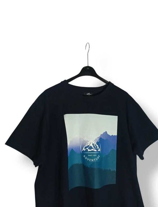 Męski t-shirt koszulka z nadrukiem Tee Jays r.M 100% bawełna