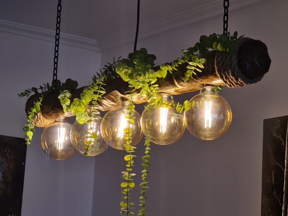 Candeeiro de teto rustico