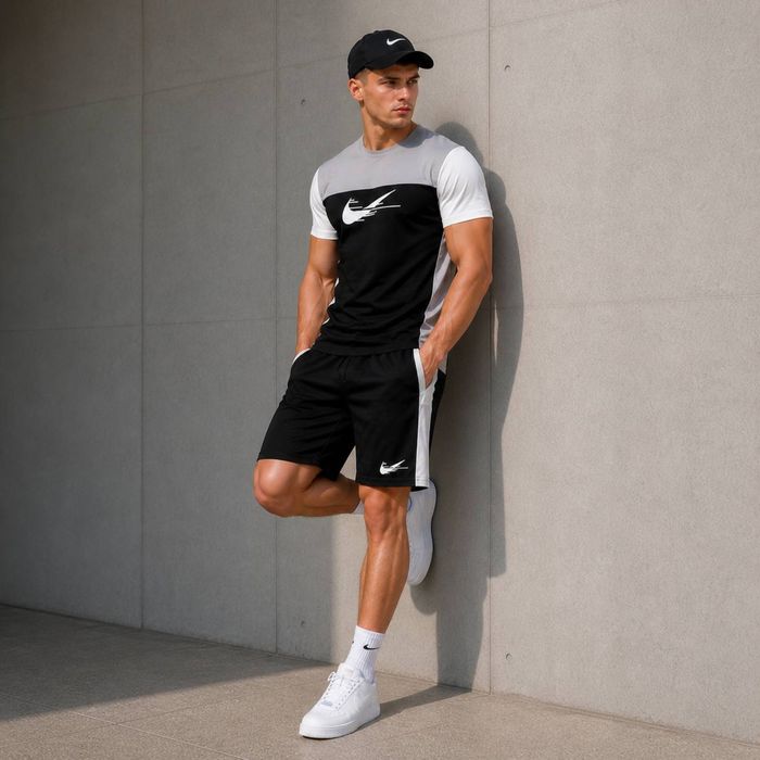 Спортивний комплект чоловічий футболка шорти S M L XL XXL