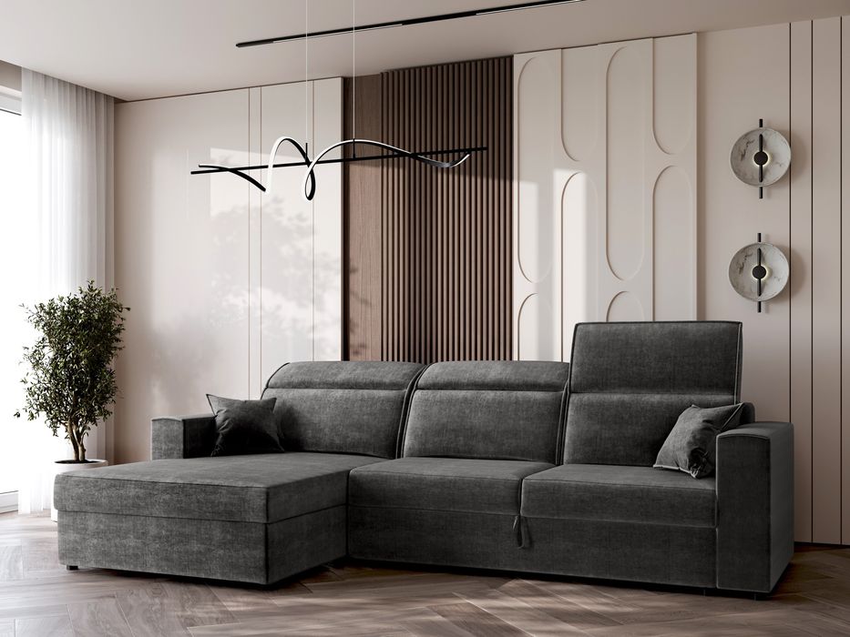 Narożnik prosto od producenta rozkładany regulowane zagłówki