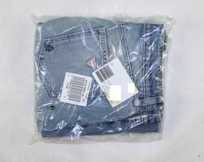 Damskie spodenki jeans GUESS Bermuda dziury przetarcia nowe oryg. -W28