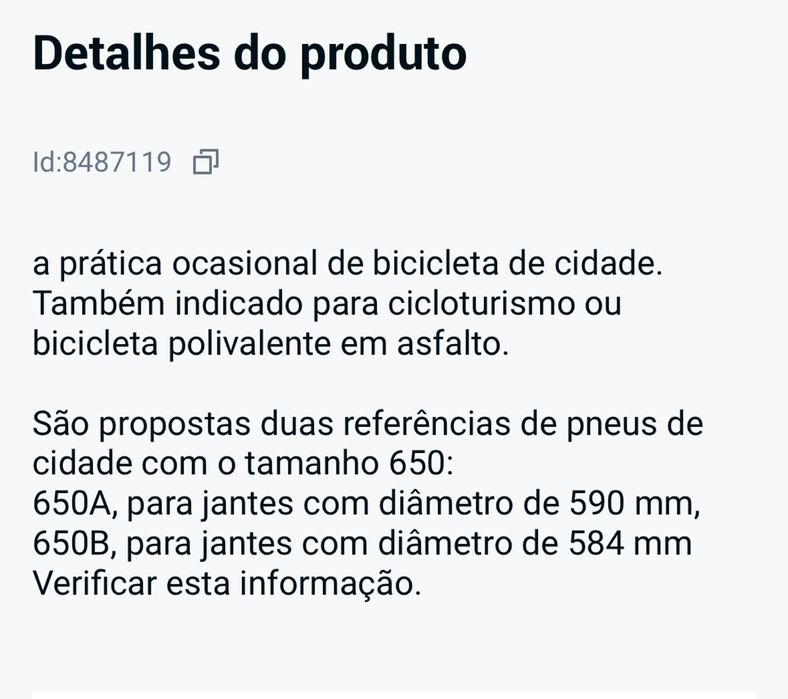 2 Pneus e 2 cameras de ar bicicleta de cidade BTWIN