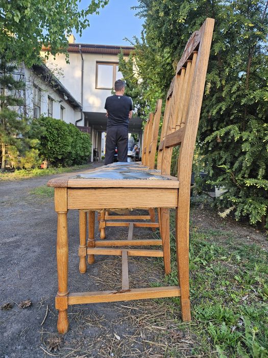 Krzesła drewniane. 6 sztuk