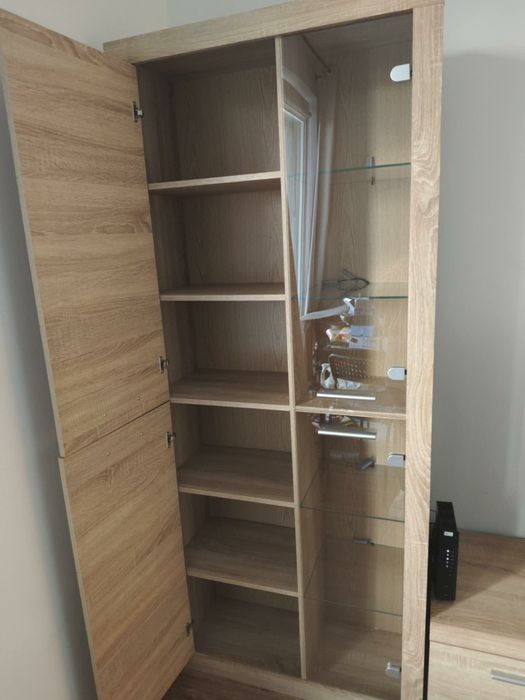 Komplet komoda + witryna w bd. stanie