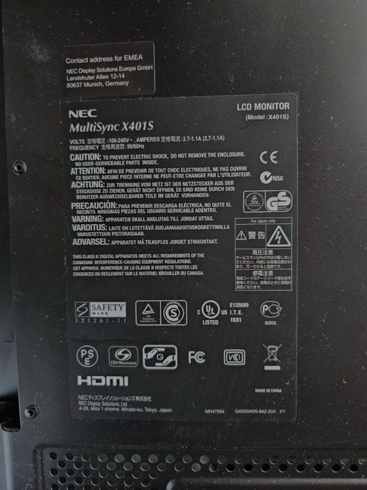 NEC MultiSync X401S