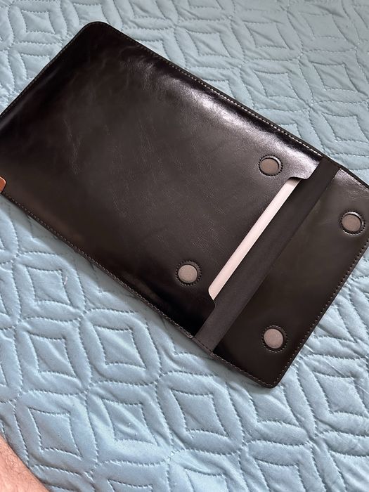 Кожаная сумка папка накладка для ноутбука, Macbook air pro