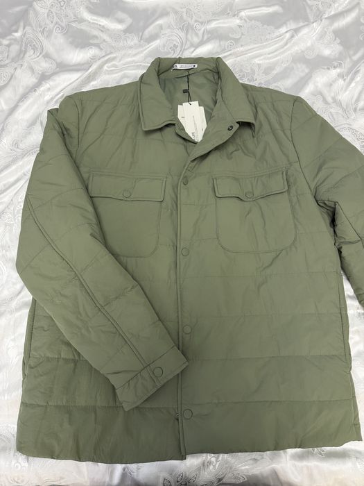 Куртка чоловіча Zara Xl, 44 світло зелена