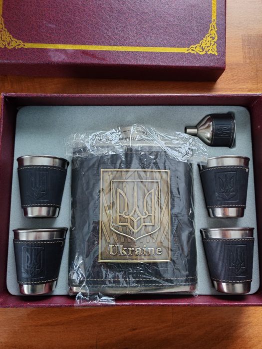 фляжка + 4 чарки Україна