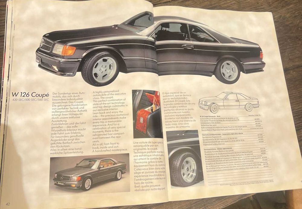 Mercedes C126 SEC W126 SE SEL Oryginalne zderzaki Lorinser 2 seria!