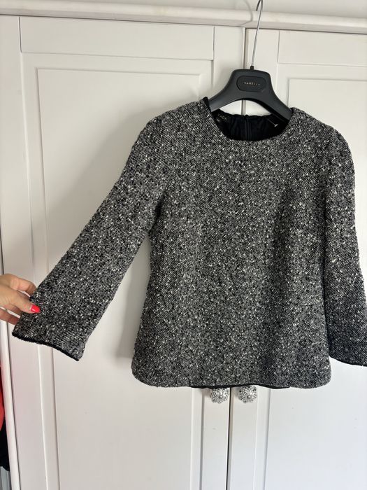 Escada dziewicza wełna virgin wool wełniana bluzka cupro Model vintage