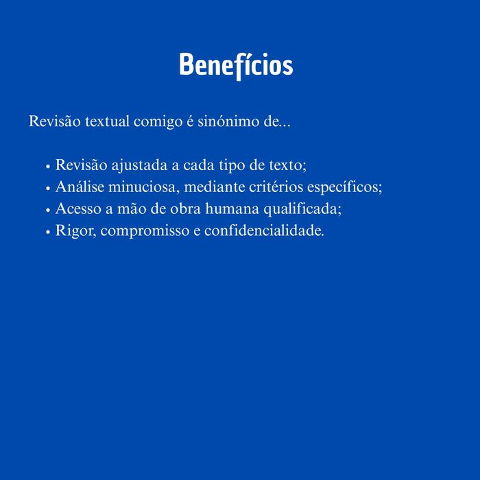 Revisão textual personalizada