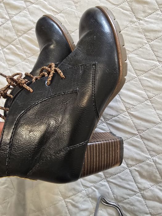 Botki czarne 37, buty na słupku